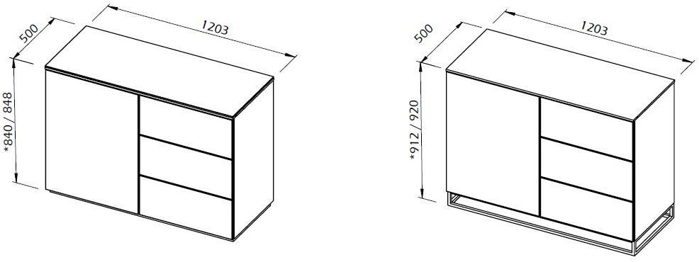 TemaHome Комод с ящиками и распашными дверцами  9500.4042  - Вид №24