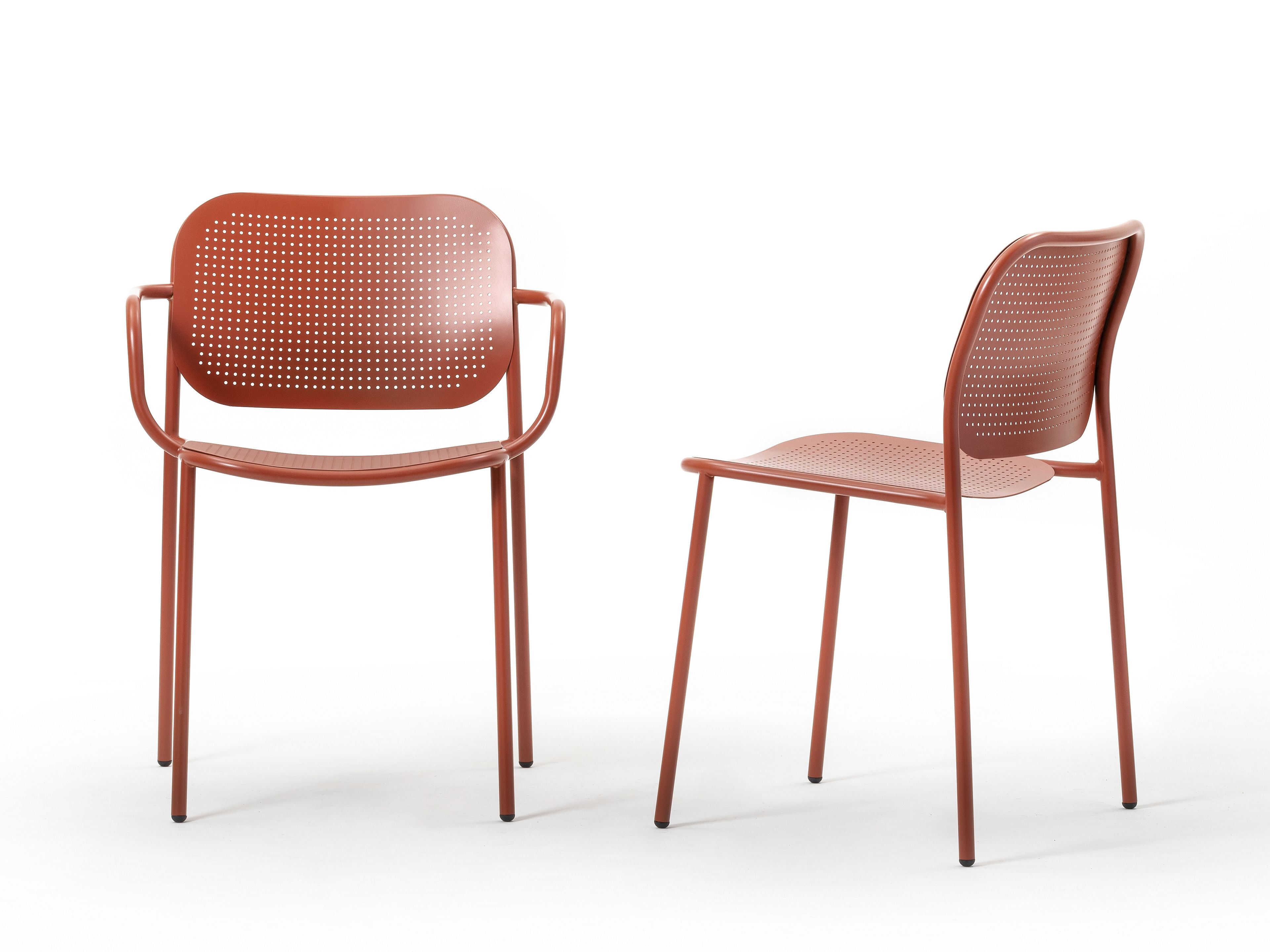 Металлический штабелируемый стул с подлокотниками TrabA' Metis ARCH-00124540 - Вид №2