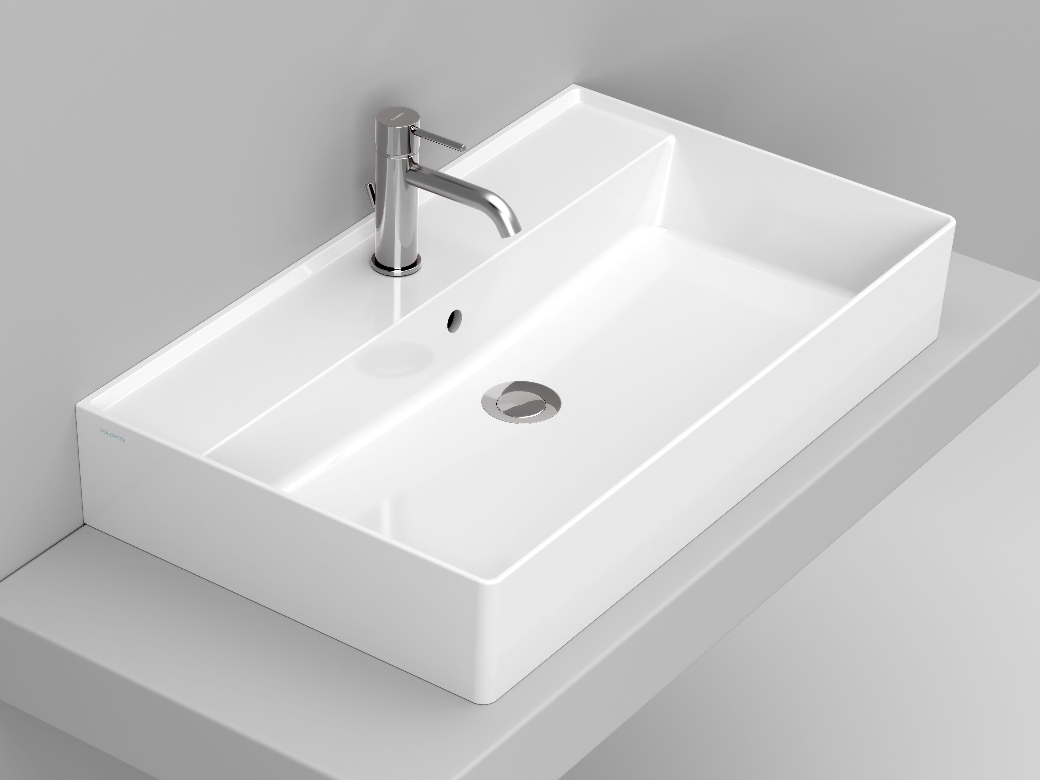 Керамическая раковина с одной столешницей с переливом Ceramica Dolomite несколько ARCH-00004077