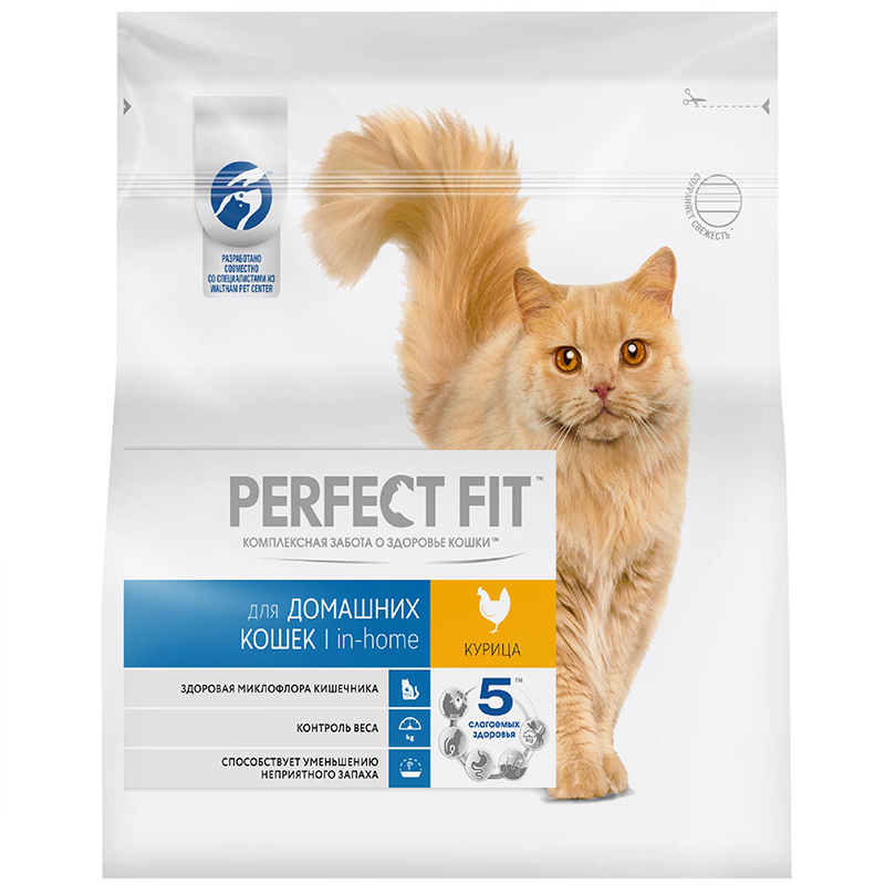ПР0023353 Корм для кошек домашнего содержания курица сух. 1,2кг Perfect Fit 