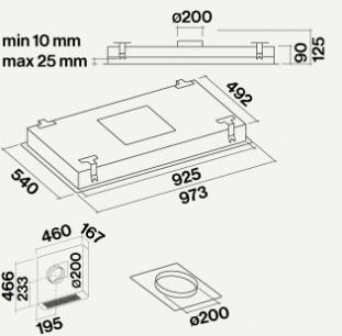 Falmec Встроенная вытяжка из нержавеющей стали со встроенной подсветкой Design+ sun-id-1488482 - Вид №12