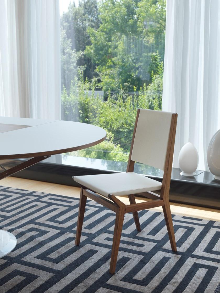 Casamania & Horm Стул из орехового дерева, обитый тканью или кожей sun-id-1452323 - Вид №2