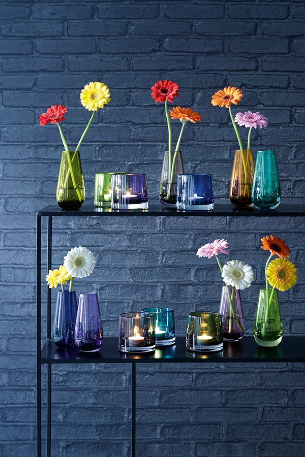 Ваза в форме бутона flower colour 14 см синий LSA INTERNATIONAL - 253389 Синий  - Вид №4