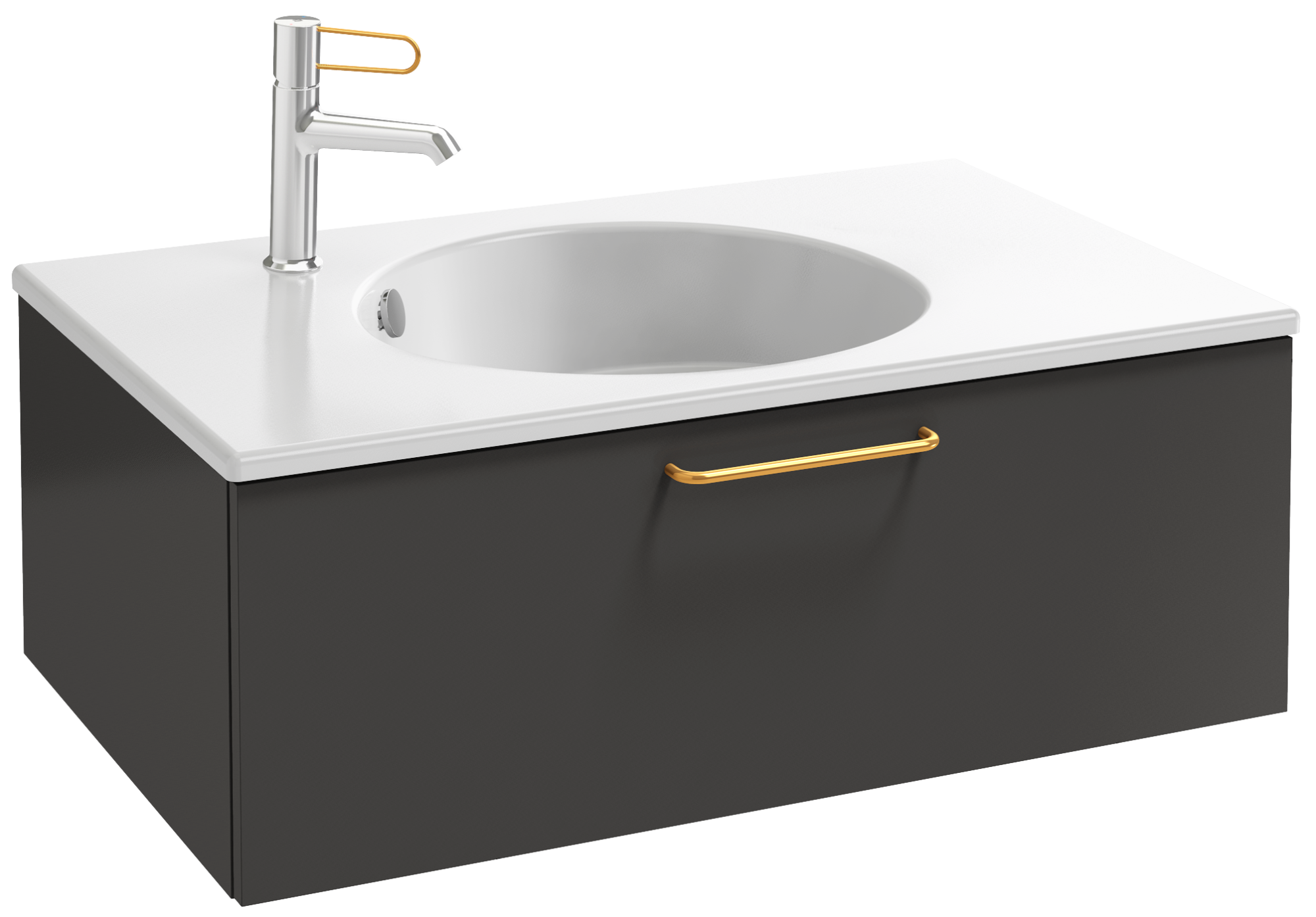 EB2515-R8-NR4 Тумба под столешницу 80 см, 1 ящик, золотая ручка JACOB DELAFON ODÉON RIVE GAUCHE ODEON RIVE GAUCHE