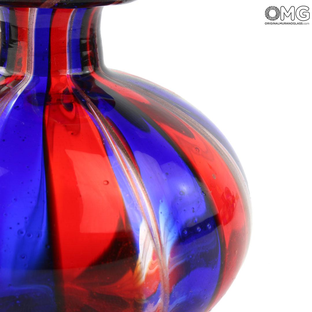 3789 ORIGINALMURANOGLASS Флакон для духов сине-красный - муранское стекло OMG  см  - Вид №1