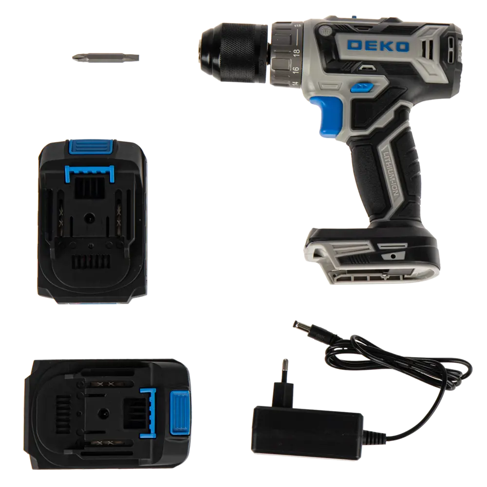 Аккумуляторная дрель-шуруповерт DEKO ZKCD20V с двумя батареями в кейсе 89372020 STLM-1468278 - Вид №3