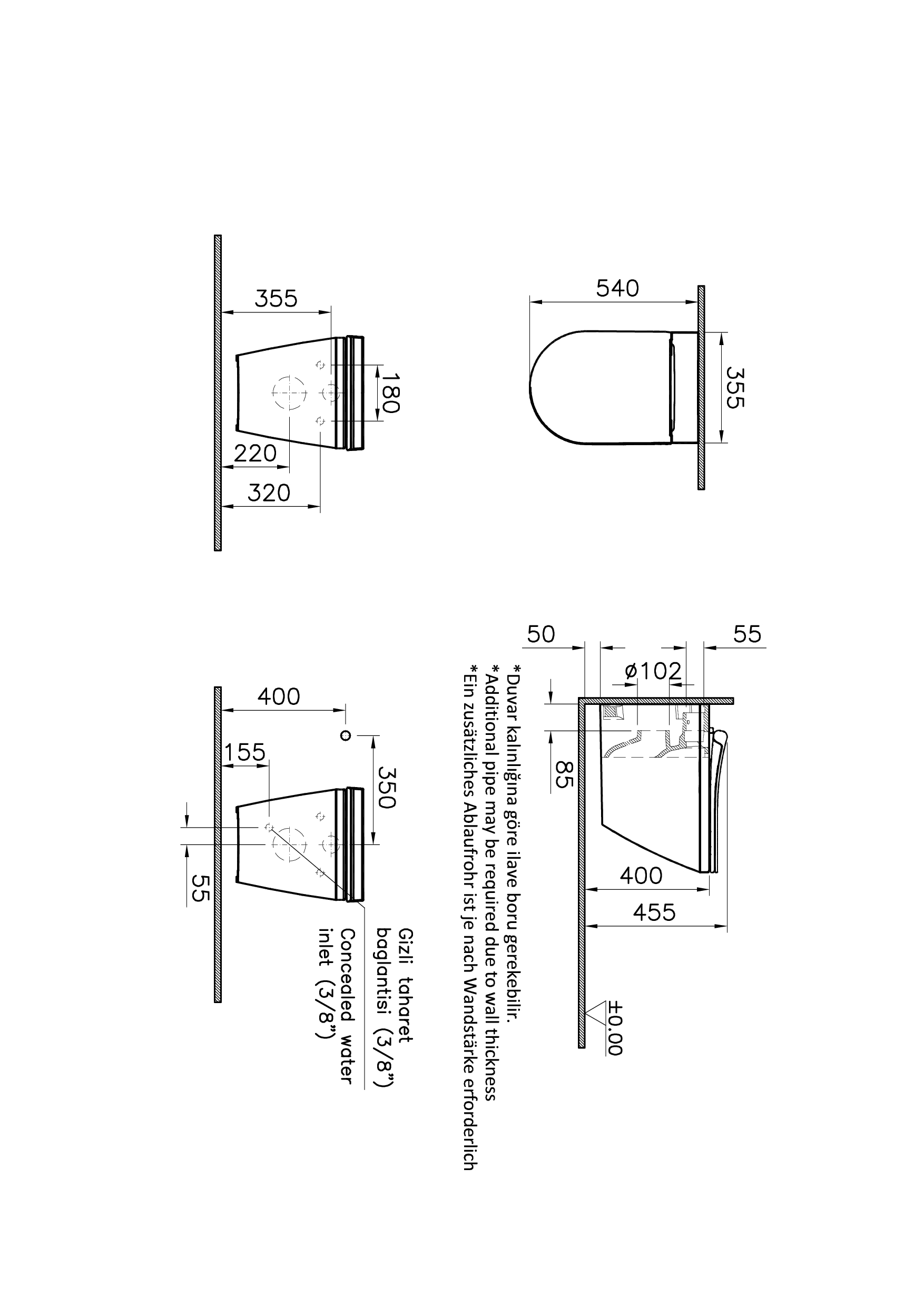 7041B003-6200 Биде Vitraglobal Integra - Вид №1