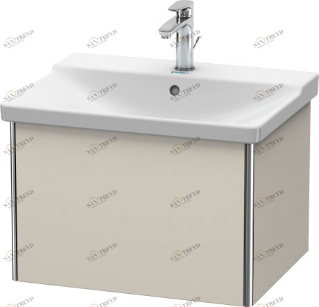 XS408009191 Тумбочка подвесная XSquare #XS4080 610 x 473 мм Серо-коричневый декор Duravit
