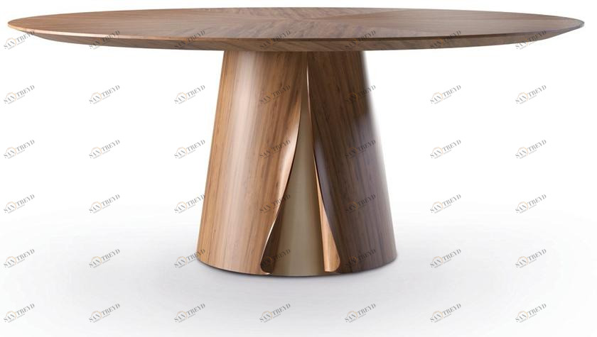 Pacini & Cappellini Круглый обеденный стол из фанерованной древесины  5419 