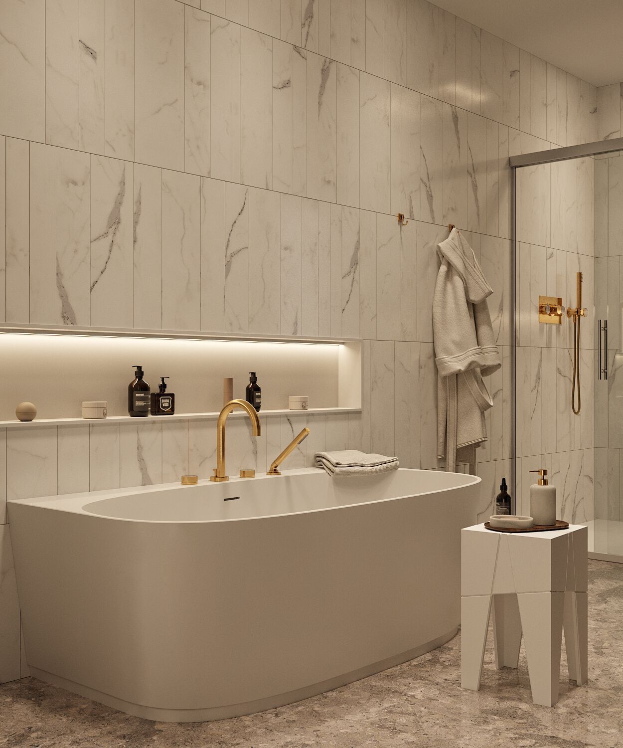 Ванна Corian® MOMA Design SAPPHIRE WALL ARCH-00004454