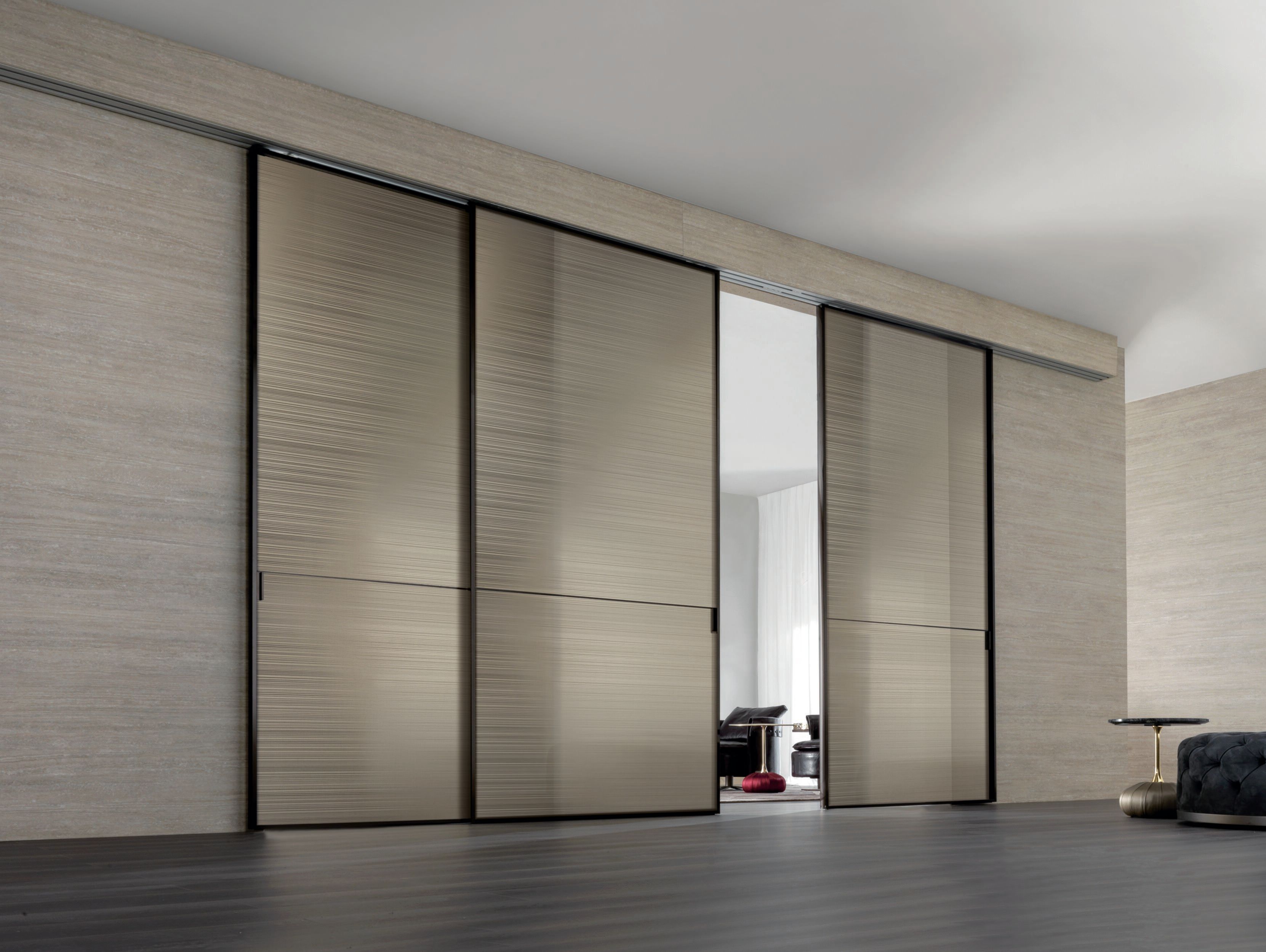 Тканые стеклянные раздвижные двери Longhi Aluminiun Chic-Doors ARCH-00122604 - Вид №8