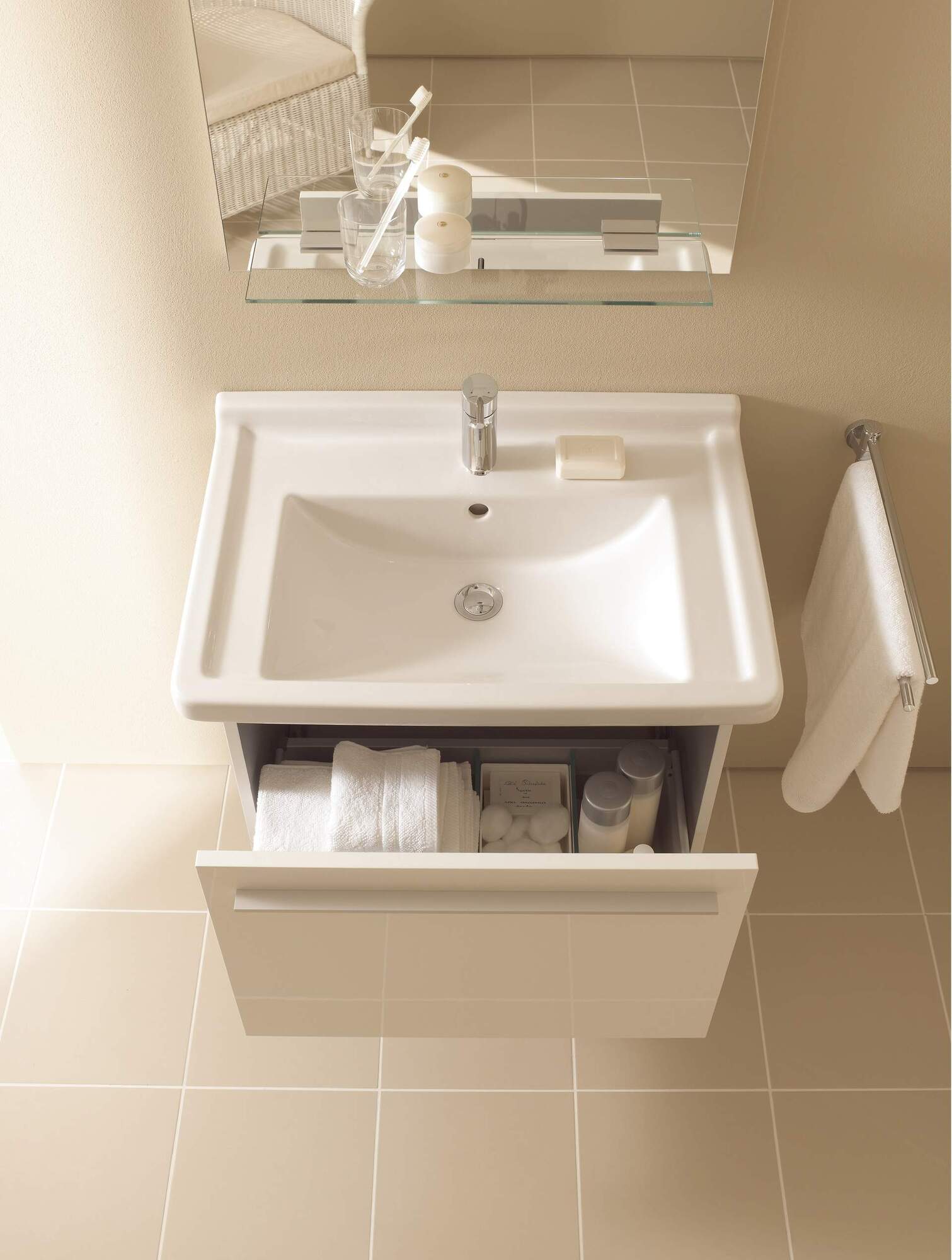 XL605605252 Тумбочка подвесная X-Large #XL6056 600 x 468 мм Европейский дуб, декор Duravit - Вид №4