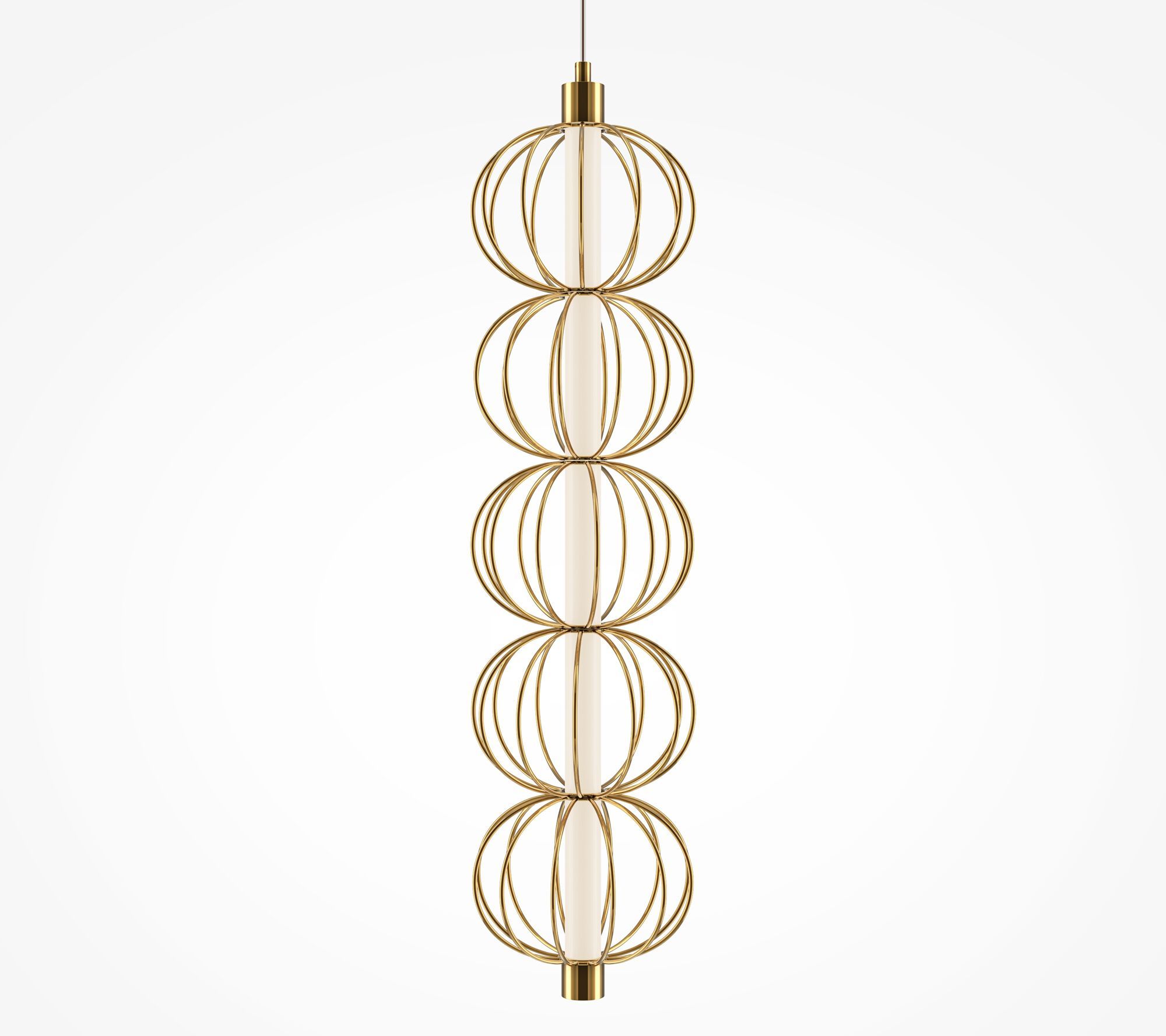 Металлический светодиодный подвесной светильник Maytoni Золотая клетка ARCH-00039642 - Вид №1