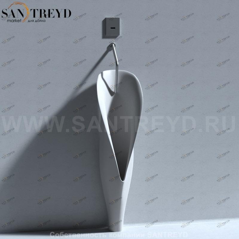 473059 Настенный писсуар, уринал с мушкой Kerasan Artwork