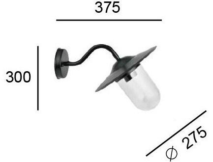 Terzo Light Бра для наружного освещения прямого света из нержавеющей стали и стекла  V4137300  - Вид №1