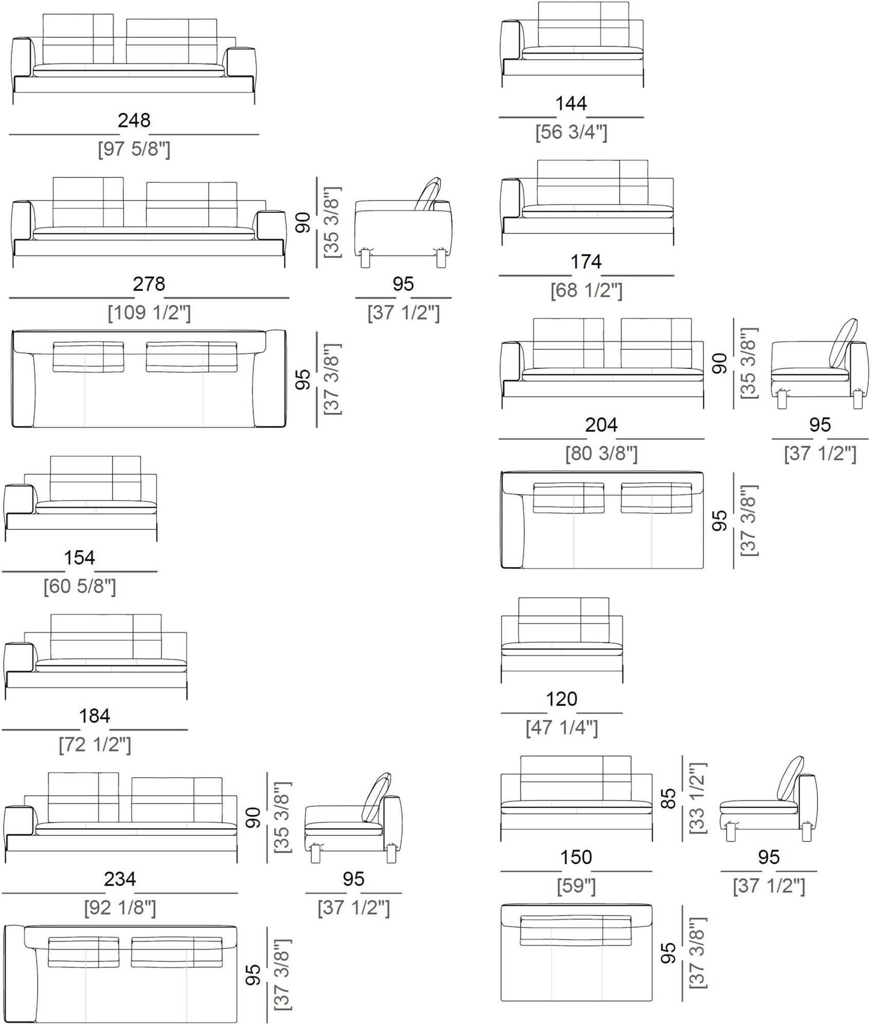 Arketipo Угловой диван в ткани sun-id-1492702 - Вид №4