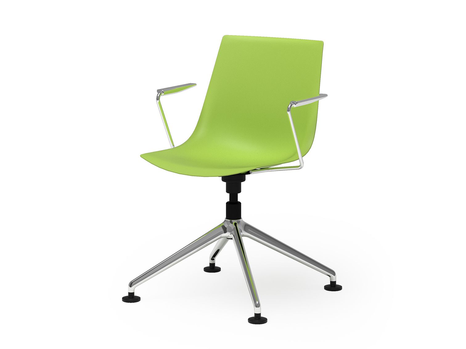 Пластиковый спиц поворотный стул с подлокотниками SCHNEEWEISS interior Blaq ARCH-00082386 - Вид №2