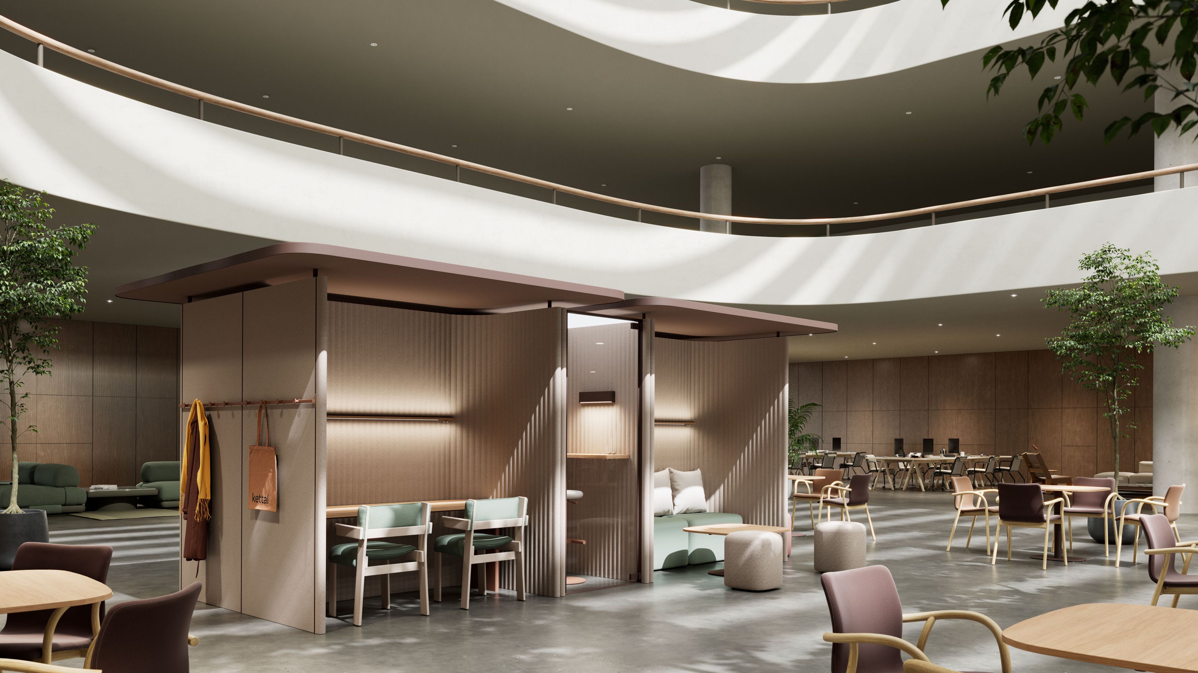 Офисный остров со встроенным освещением Kettal Pi ARCH-00118925 - Вид №2