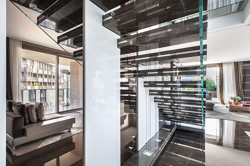 Officine Sandrini Открытая лестница из мрамора sun-id-1454961 - Вид №2