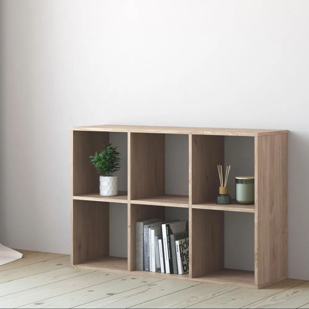 Стеллаж KONSENSA Руан 6 секций 70x104x31.7 см ЛДСП цвет дуб комано STLM-2011429