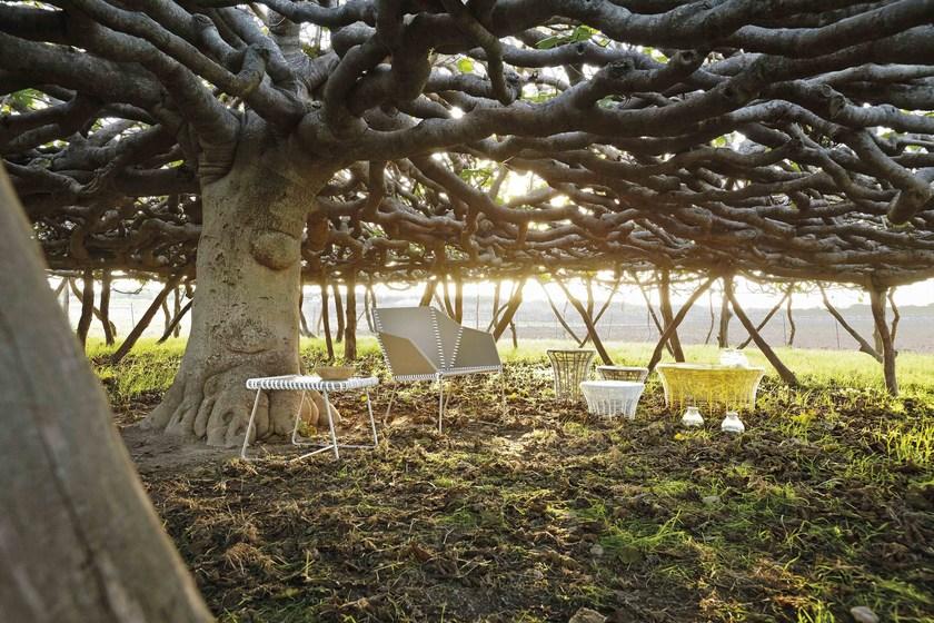 GANDIABLASCO Квадратный садовый столик из полиэтилена Textile sun-id-1484953 - Вид №2