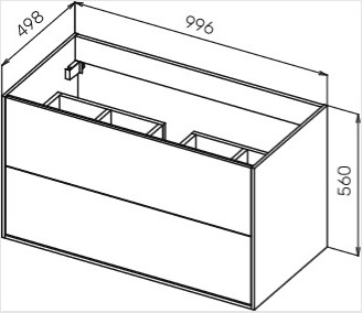 Мебель для ванной CEZARES PREMIER-HPL-100-2C-SO-ACM-BLUM  - Вид №3