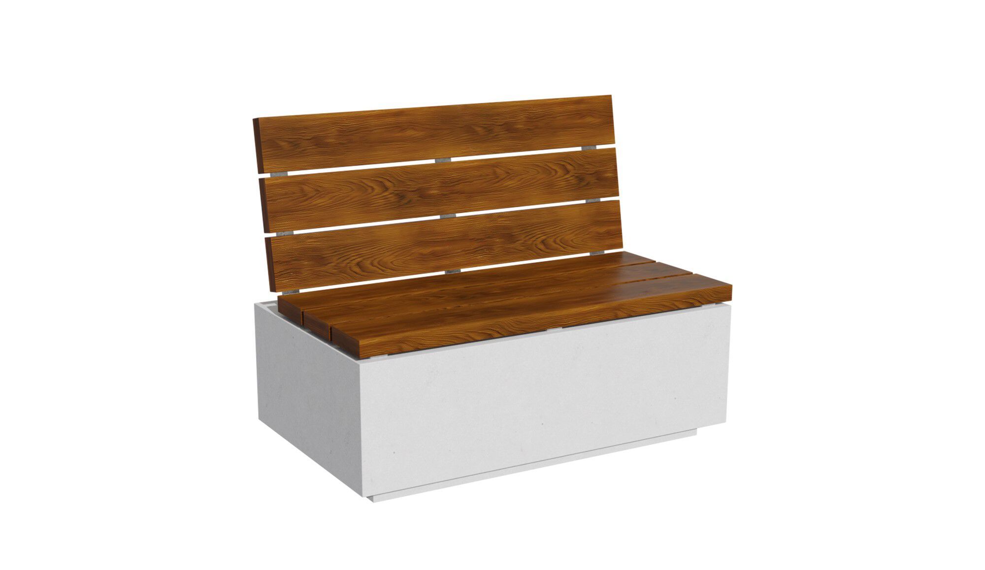 Бетонная и деревянная скамья со спинкой amop комфорт ARCH-00085062 - Вид №1