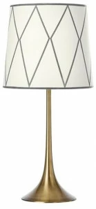 Possoni Illuminazione Настольная лампа из сатинированной латуни с абажуром Epoque 555/lg