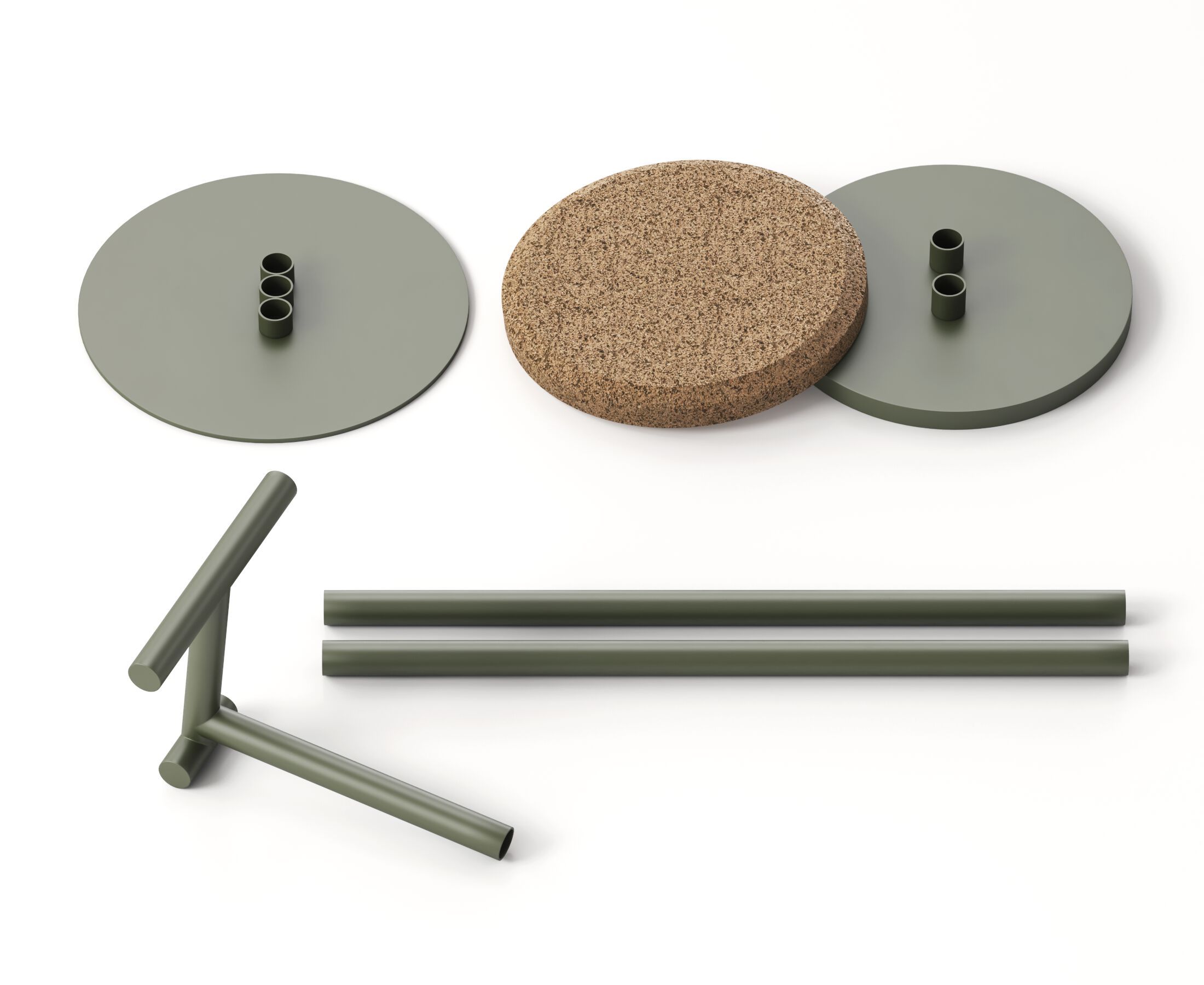 Высокий садовый стул из стали и пробки Joyf точка ARCH-00075648 - Вид №13