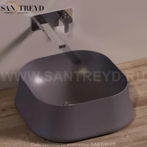 SH06ANTRACITEMATT Накладная раковина на столешницу  квадратная Simas Sharp