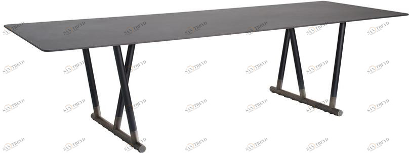 Potocco Прямоугольный стол из керамогранита Pipe 885/tr