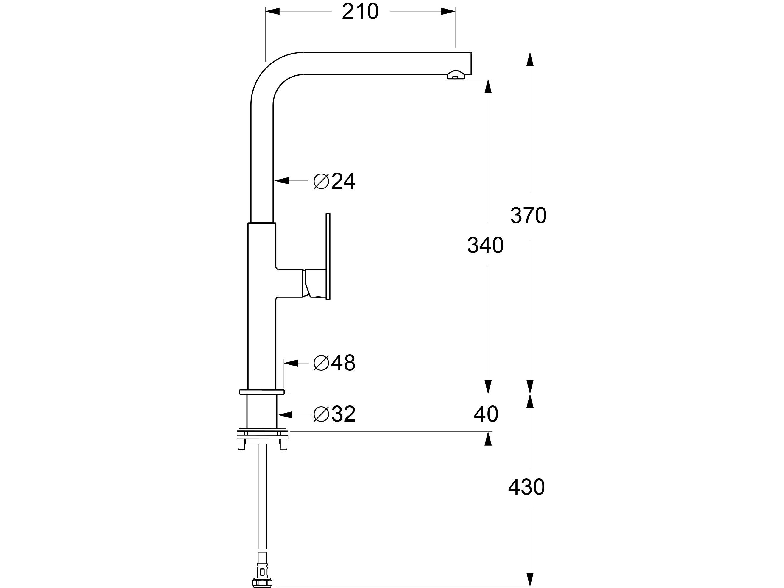 Однорычажный смеситель для кухни с поворотным изливом GUGLIELMI RUBINETTERIE Траверс ARCH-00110296 - Вид №4