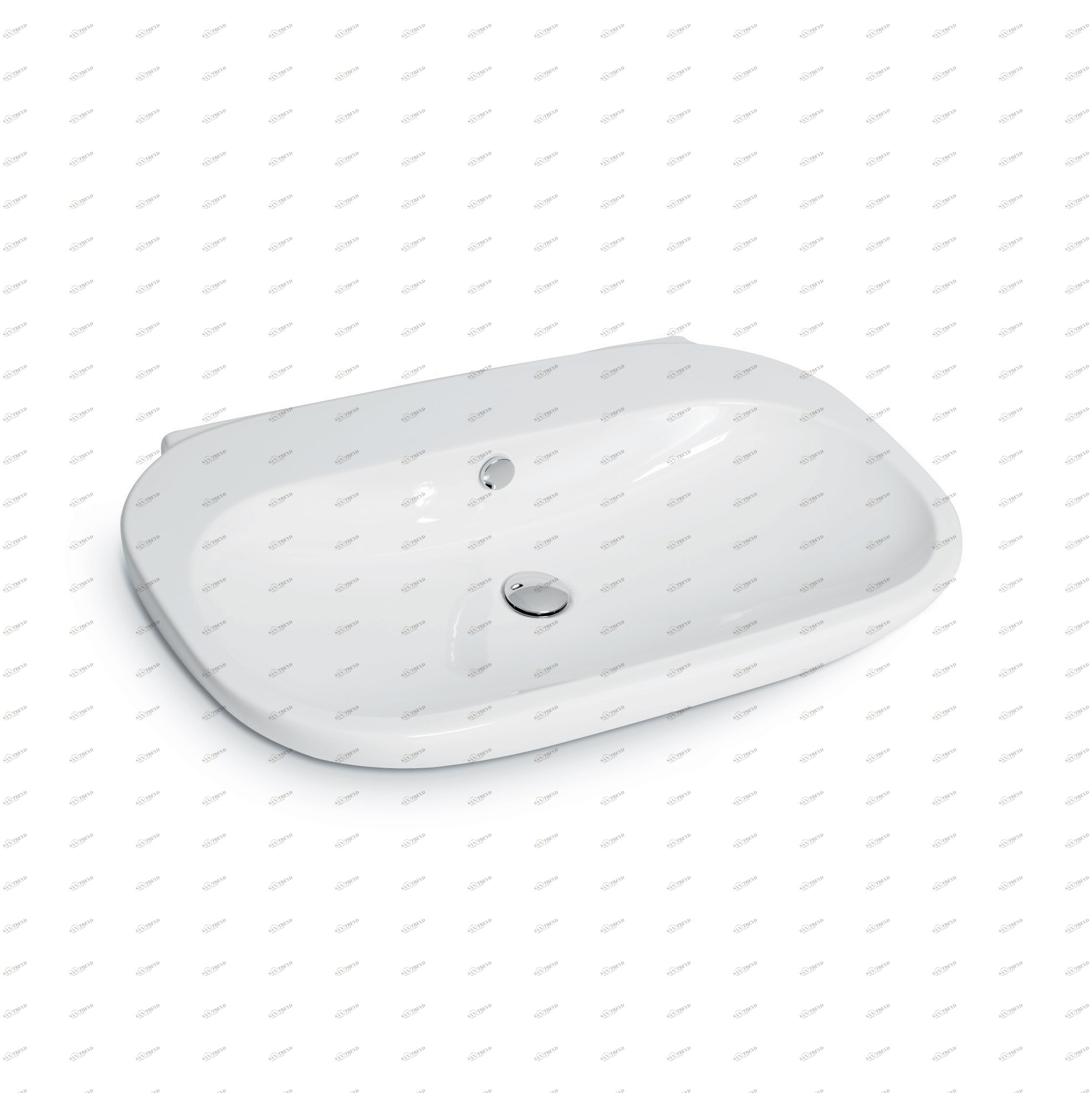 66339 Подвесная раковина настенная овальная Newform Lavabi белая