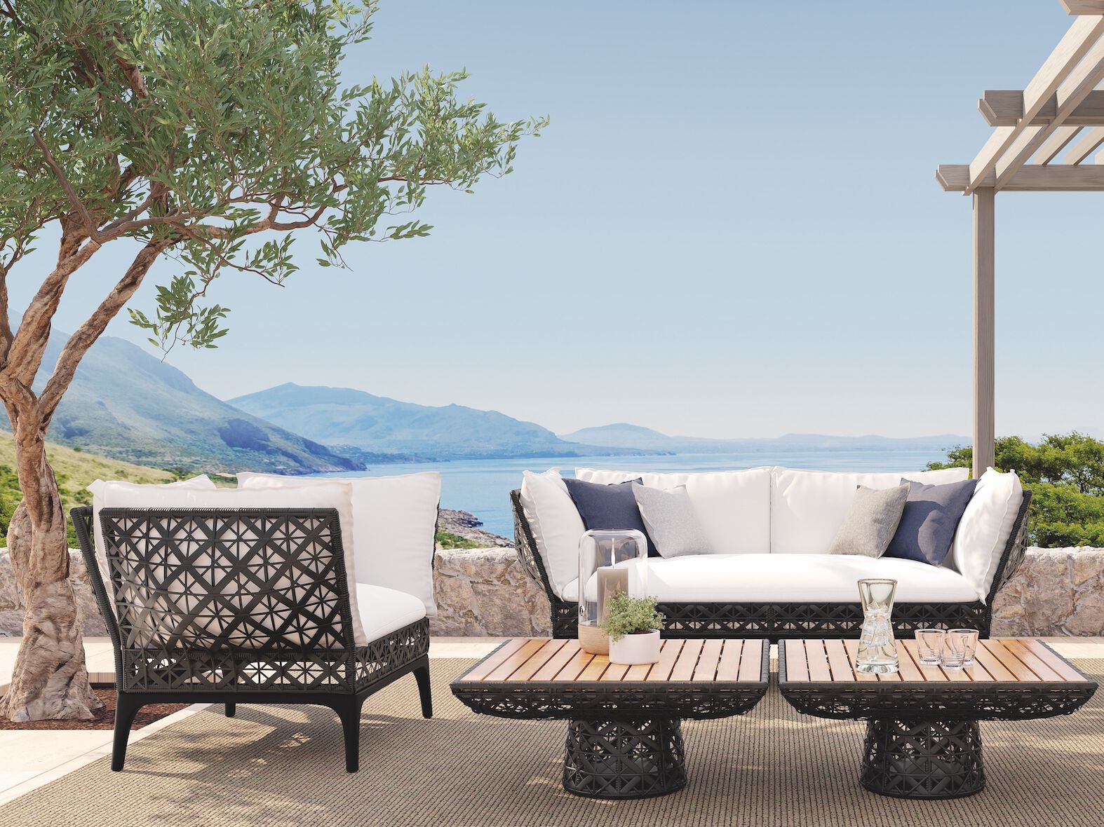 2-местный садовый диван из смолы Walters Reverie ARCH-00061461 - Вид №4