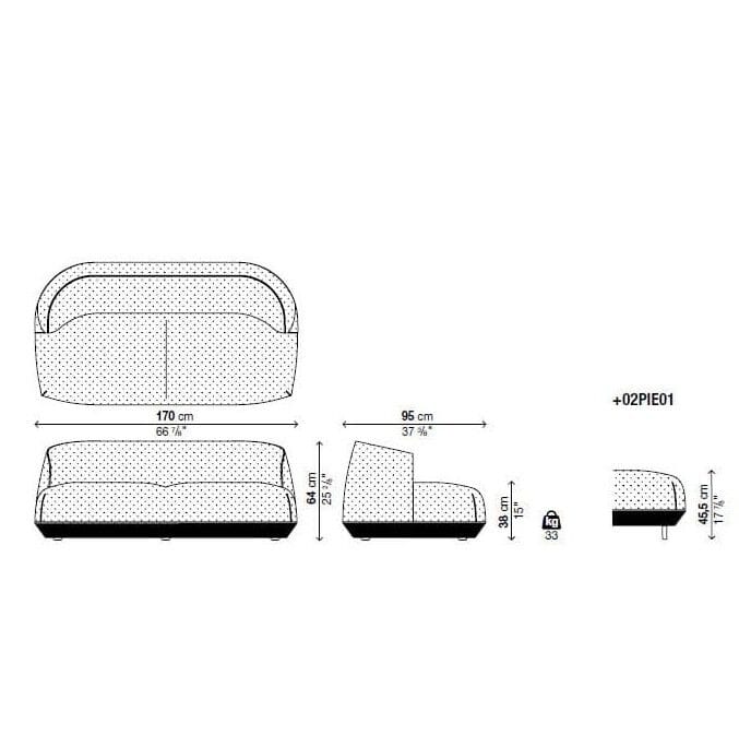 2-местный садовый диван Kristalia Brioni Outdoor ARCH-00146188 - Вид №4