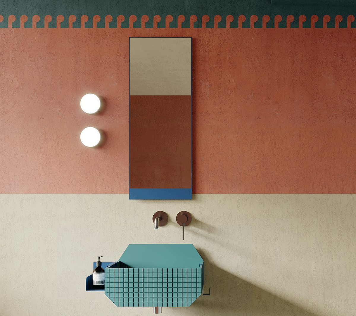 com_EXLAVFRIEZE1LC Подвесная раковина настенная прямоугольная Ex.T Frieze белая - Вид №2