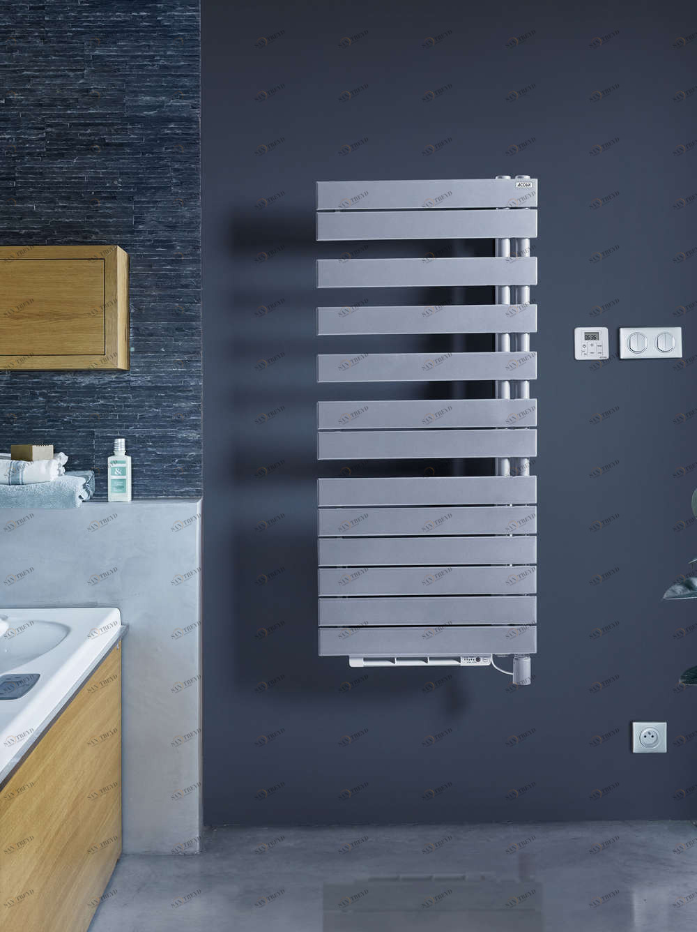 Электрический радиатор TXCR100-055IFS Régate Twist +Air, pivot à droite (Avec soufflant) Acova 1745 