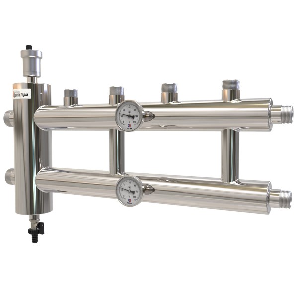 Купить Распределительный коллектор с гидрострелкой 120 кВт, 2+1 контур Прокситерм GSK4021 - Вид №1