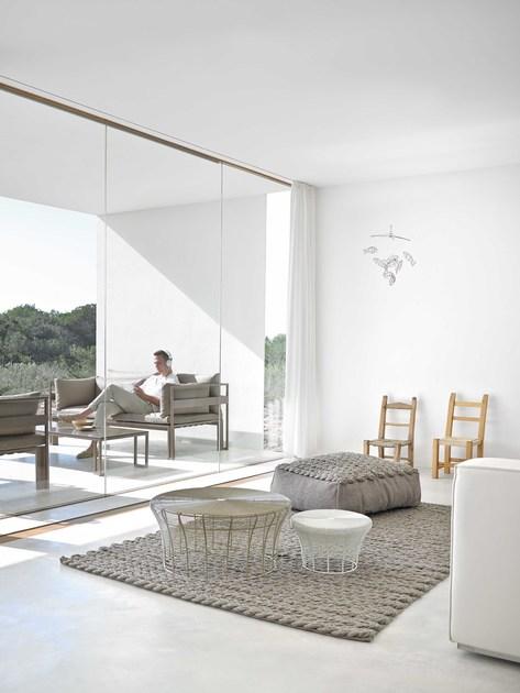 GANDIABLASCO Низкий круглый садовый столик из нержавеющей стали Aram sun-id-1347050 - Вид №9