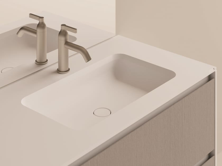Прямоугольный встраиваемый умывальник с твердой поверхностью Agape одиннадцать ARCH-00124453