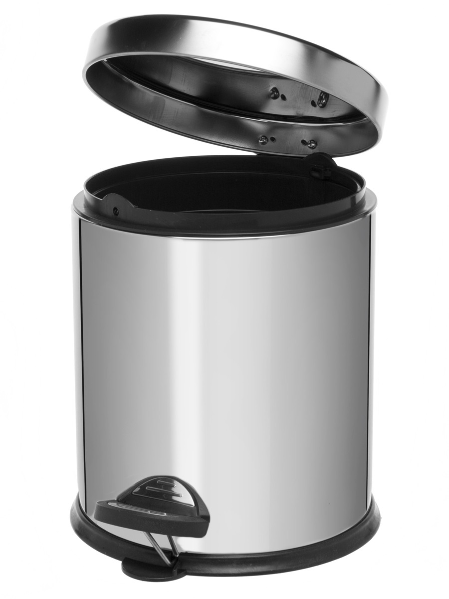 Вёдра с педалью и крышкой Cassiopea 5L Chrome NAVAKO 11503 - Вид №1