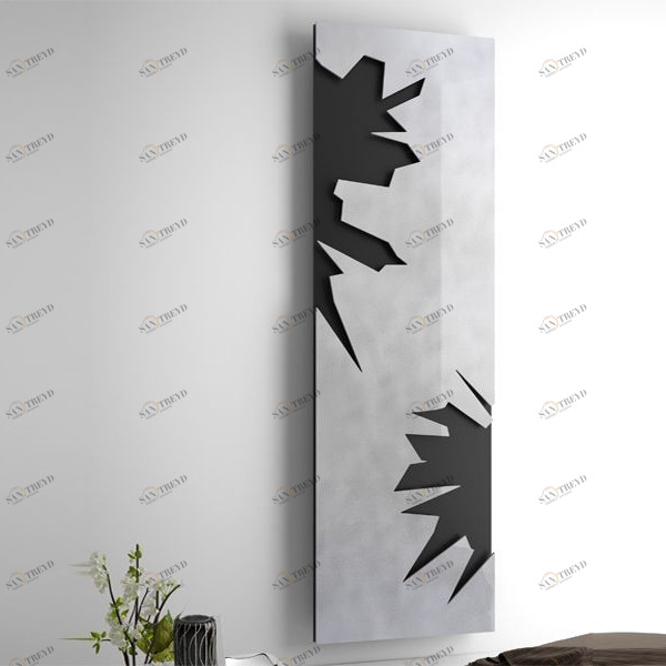 Hotech Дизайн-радиатор Prestige Collection Storm цвет черный с отделкой Brushed Aluminum