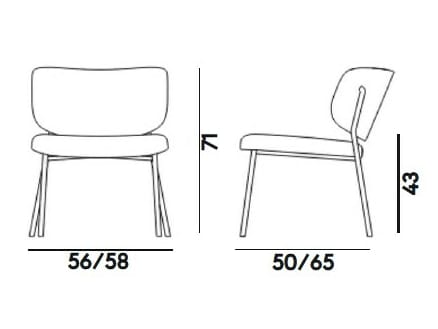 Стальное кресло с мягким сиденьем Billiani Wround ARCH-00026281