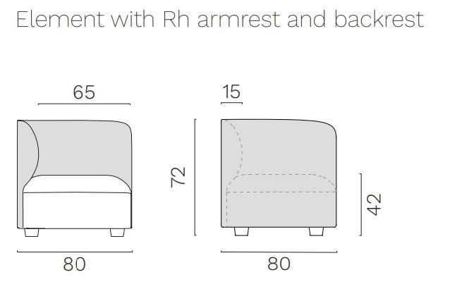 Тканевое угловое кресло с подлокотниками FREZZA Alplus Lounge ARCH-00133325 - Вид №2