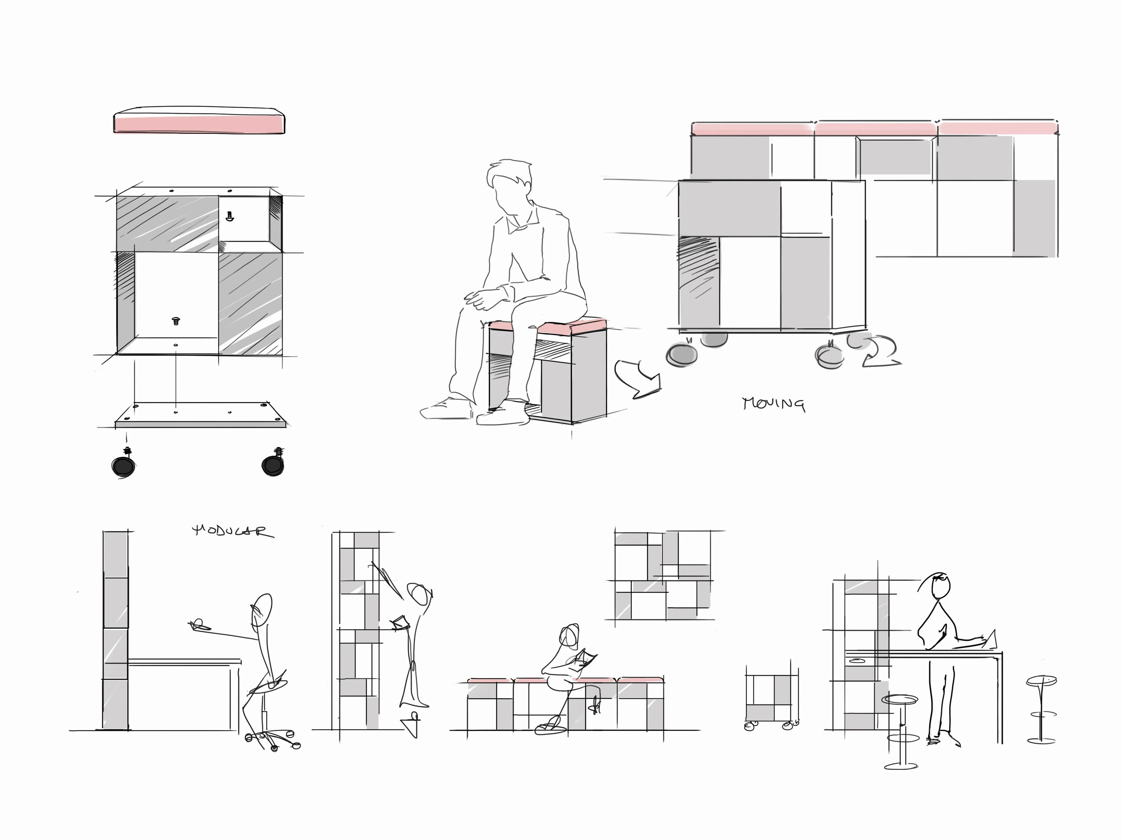 Модульный металлический книжный шкаф Mara B302 ARCH-00091011 - Вид №6