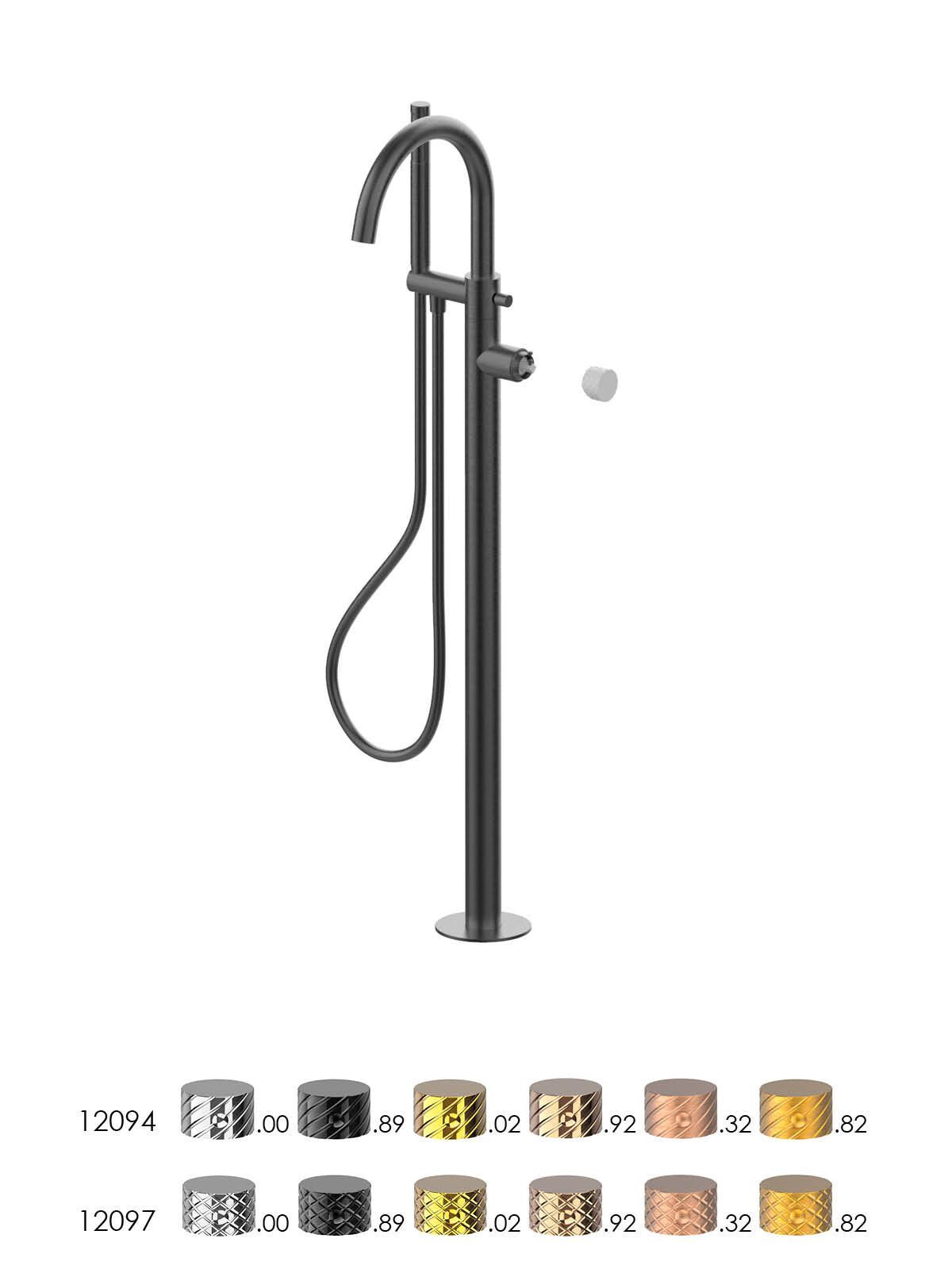 Однорычажный смеситель для ванны с ручным душем Rubinetterie Frattini Pepe XLS ARCH-00055154 - Вид №3