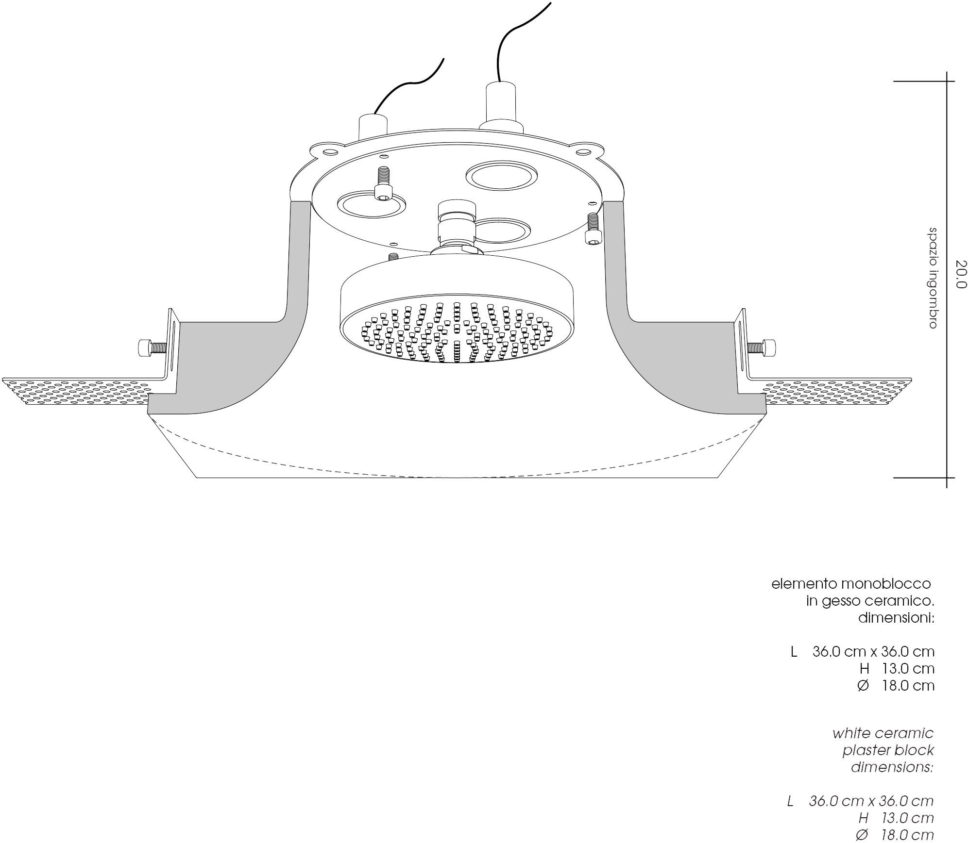 mg12 Встроенная лейка дождевого душа Bombo Sbo.001.g21 - Вид №2