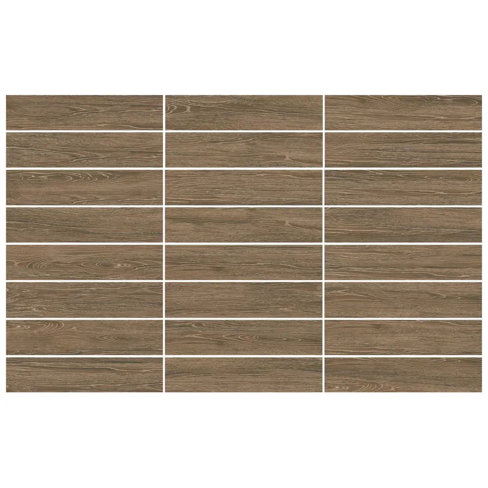 Глазурованный керамогранит Alma Ceramica Living Wood 44 15.1x60.2 см 1.82 м² матовый цвет коричневый 89458848 STLM-2047452 - Вид №2