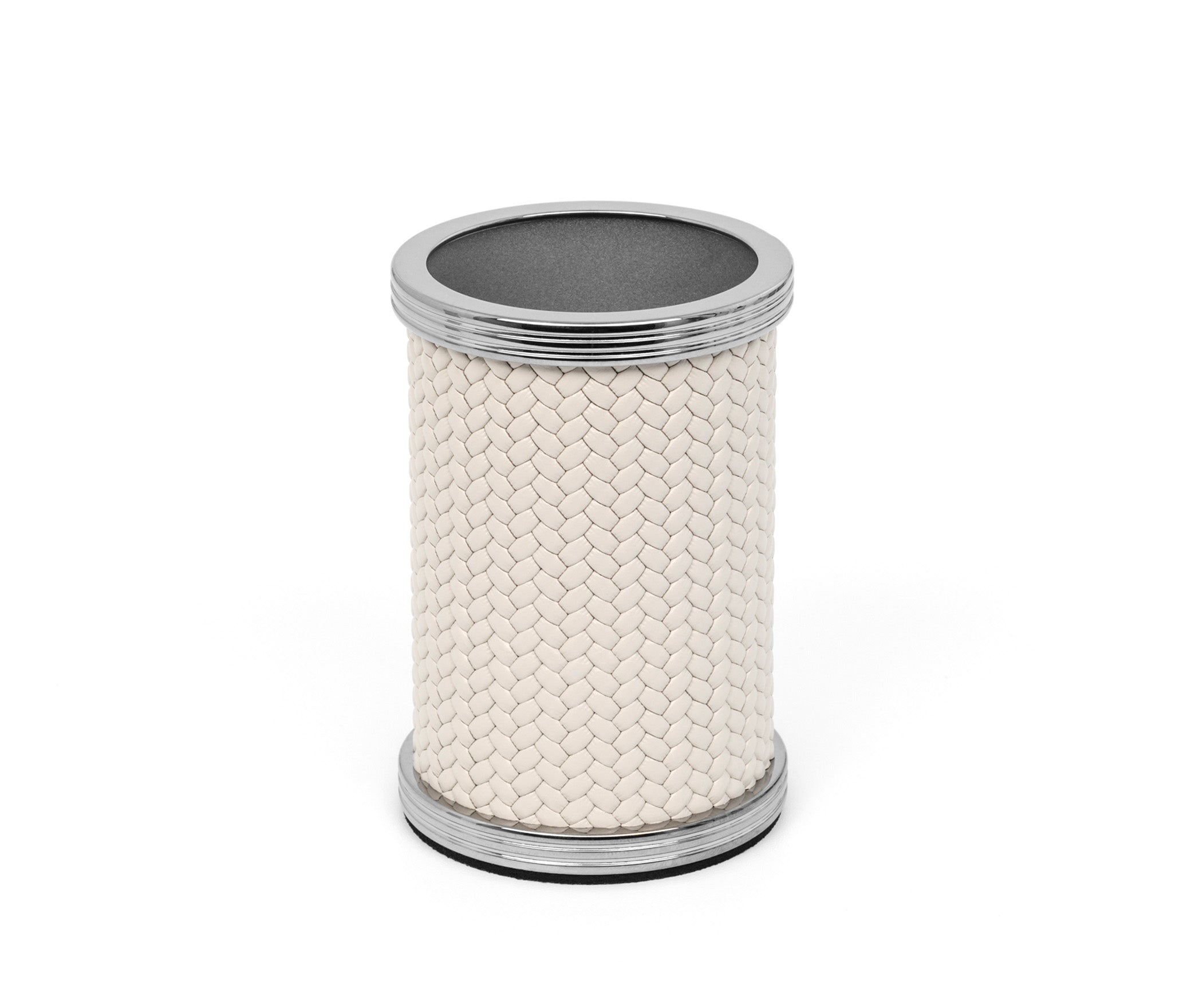 Держатель для зубных щеток Carol - Ø 6,5XH10 см / металл-хром / зернистая кожа_черный Pinetti 00.1611.029.001