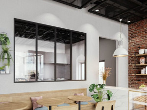 Стеклянная перегородка